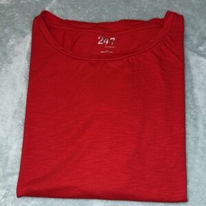 Maurices 24/7 Women's Bright Red Short Sleeve Tee
